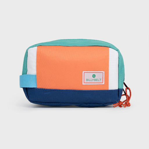 [TDT12] Billybelt - Toilet bag - Kulturbeutel Toilettentasche aus recyceltem Polyester - Orange / Grün