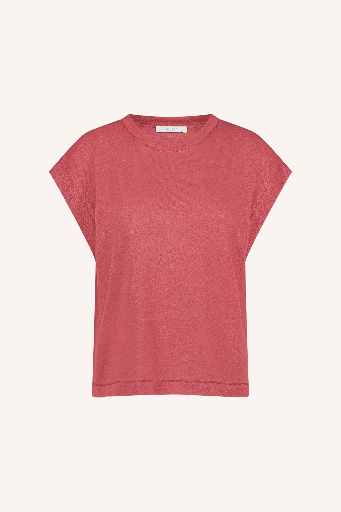 By Bar - Mason Linen Top - 497 Earth Red