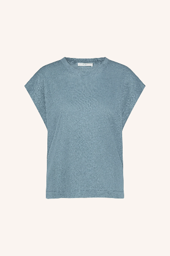 By Bar - Mason Linen Top - 706 Blue Stone