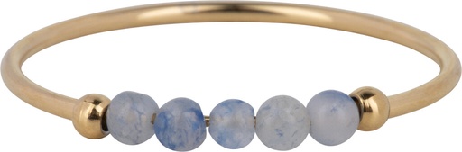 Charmins - R1199 - Anxiety Ring Blue Aventurin goldplated