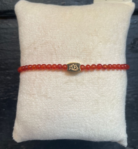[MAS-AB-RK] Mas Jewelz - Edelstein Armband - Rote Koralle - 3mm model 1