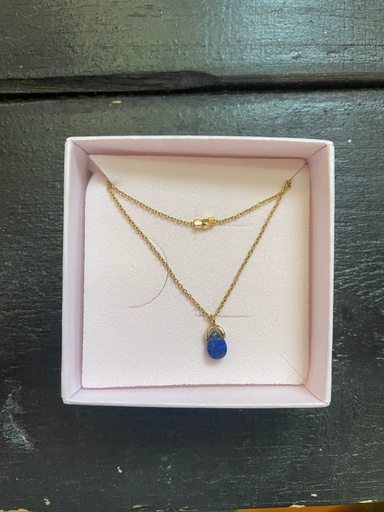 [MAS-DK-LA] Mas Jewelz - doppelte Kette mit Edelstein - Lapislazuli