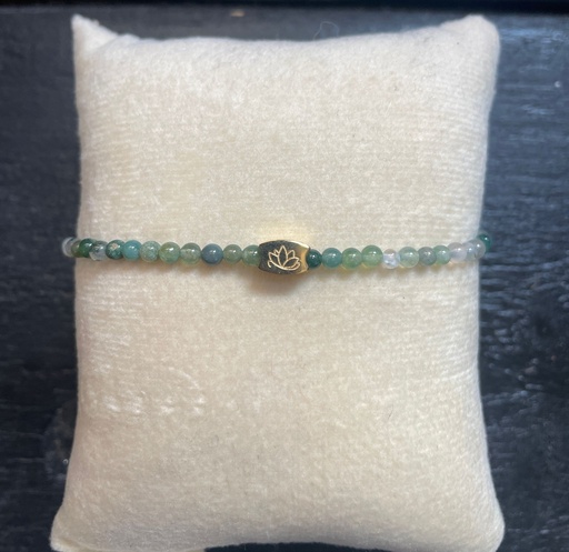 [MAS-AB-MA] Mas Jewelz - Edelstein Armband - Moosachat - 3mm model 1