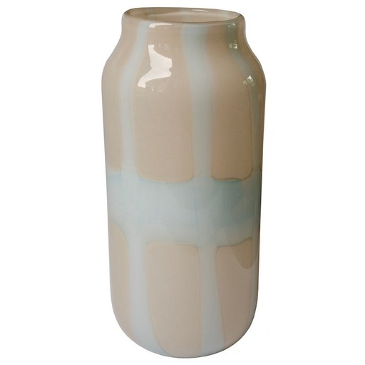 [1061124] Vase Lenn sand / light blue