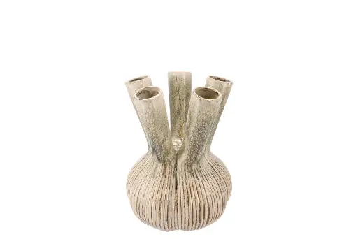 [241318] Vase Aglio Straight Green 13x17cm