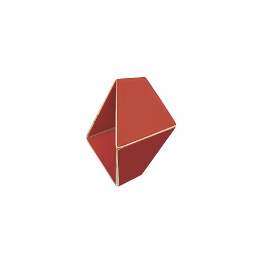 [PENDANT-CORALRED] Lisa Kroeber Jewellery Art - Pendant folded, coral red