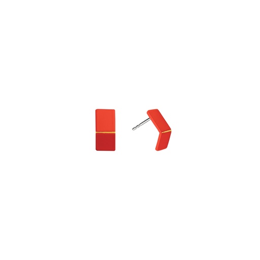 [FT-trafficred] Lisa Kroeber Jewellery Art - Earrings Folded Tiny, traffic red