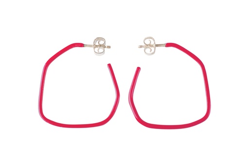 [L-strawberry] Lisa Kroeber Jewellery Art - Earrings Lines, strawberry