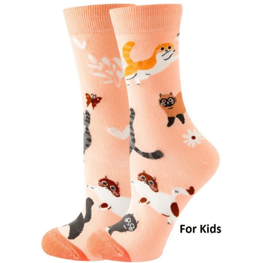 [SOCKS2461-006] Musthaves For Kids - Kindersocken Katzen - Gr. 33-38