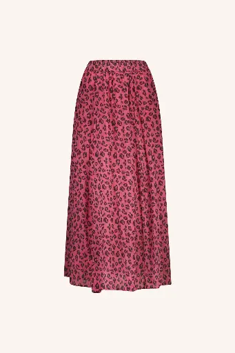 By Bar - Ruby Red Cheetah Skirt - 1303 Red Cheetah print 