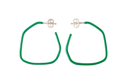 [LI-SG] Lisa Kroeber Jewellery Art - Earrings Lines - Signal Green