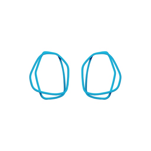 [L-Light-Blue] Lisa Kroeber Jewellery Art - Earrings Loops - Light Blue