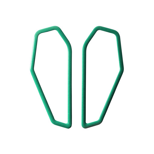 Lisa Kroeber Jewellery Art - Earrings Color Frames - Signal Green
