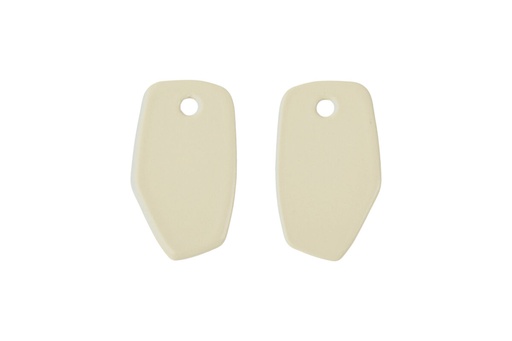 [MM1015] Lisa Kroeber Jewellery Art - Earrings Mix&Match PLATES (ohne Kreolen, nur Platten) - Ivory