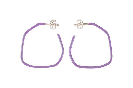 [LI4005] Lisa Kroeber Jewellery Art - Earrings Lines - Lilac