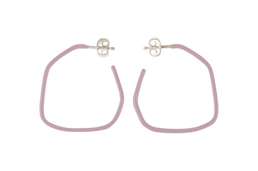 [LI4009] Lisa Kroeber Jewellery Art - Earrings Lines - Pastel Violet