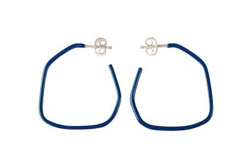 [LI5002] Lisa Kroeber Jewellery Art - Earrings Lines - Ultramarine Blue