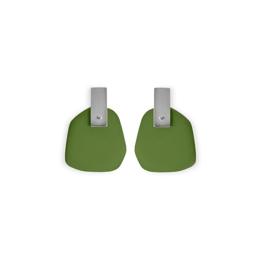 [FP-fern-green] Lisa Kroeber Jewellery Art - Earrings Flower Petals - Fern green