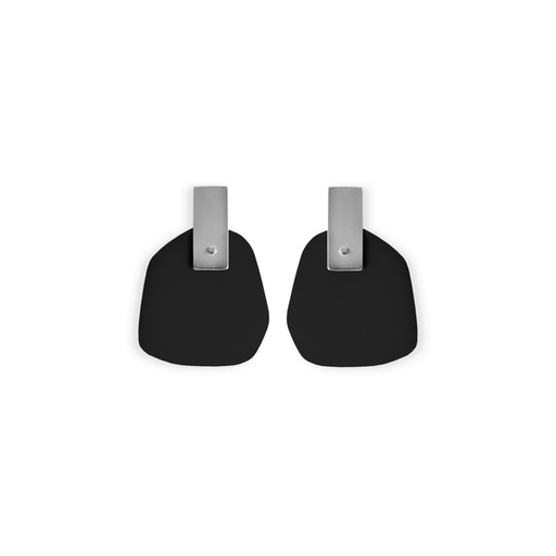 [FP-jet-black] Lisa Kroeber Jewellery Art - Earrings Flower Petals - Jet Black