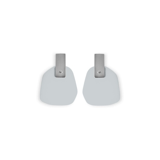 [FP-window-grey] Lisa Kroeber Jewellery Art - Earrings Flower Petals - Window Grey