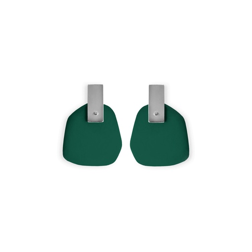 [FP-moss-green] Lisa Kroeber Jewellery Art - Earrings Flower Petals - Moss Green