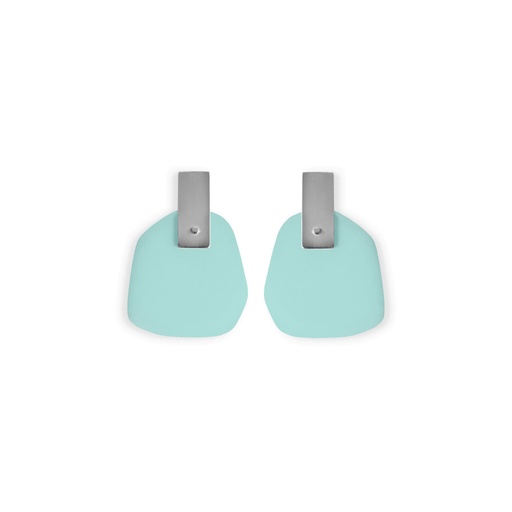 [FP-pastel-turquoise] Lisa Kroeber Jewellery Art - Earrings Flower Petals - Pastel Turquoise
