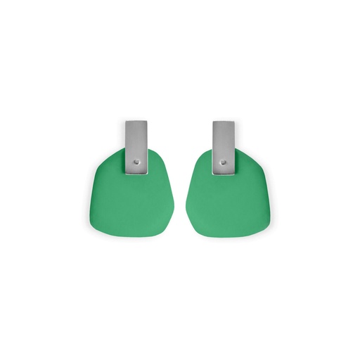 [FP-signal-green] Lisa Kroeber Jewellery Art - Earrings Flower Petals - Signal Green