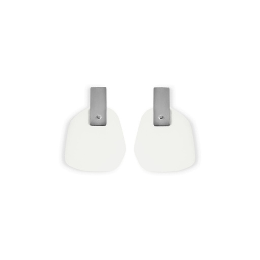 [FP-signal-white] Lisa Kroeber Jewellery Art - Earrings Flower Petals - Signal White