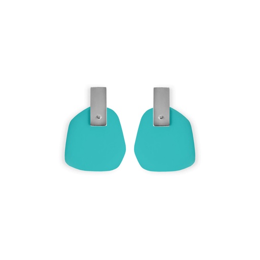 [FP-turquoise] Lisa Kroeber Jewellery Art - Earrings Flower Petals - Turquoise