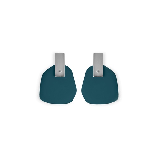 [FP-ocean-blue] Lisa Kroeber Jewellery Art - Earrings Flower Petals - Ocean Blue