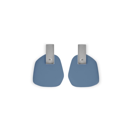 [FP-pigeon-blue] Lisa Kroeber Jewellery Art - Earrings Flower Petals - Pigeon Blue