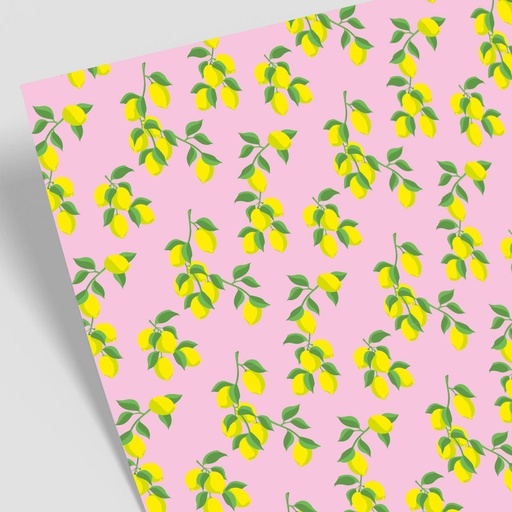 [ndha721] Nobis Design - Geschenkpapierbogen -  Happiness - Lemons