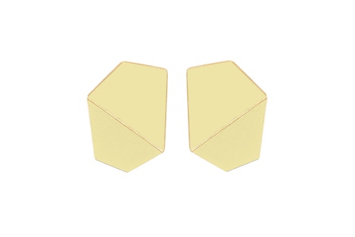 [FW-ivory] Lisa Kroeber Jewellery Art - Earrings Folded wide - Ivory