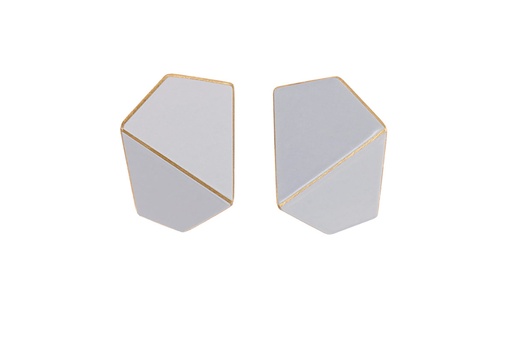 [FW-window-grey] Lisa Kroeber Jewellery Art - Earrings Folded wide - Window Grey 