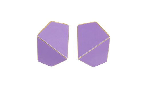 [FW-lilac] Lisa Kroeber Jewellery Art - Earrings Folded wide - Lilac