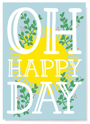 [ft022] Nobis Design - Postkarte - Familytree - Oh happy day