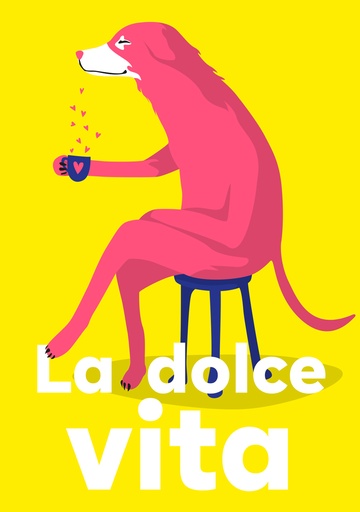 [Ne012] Nobis Design - Postkarte - neonstyle - La dolce vita