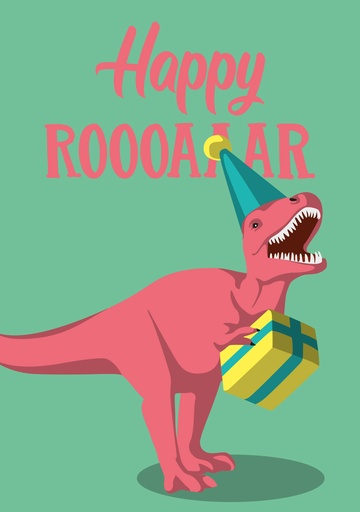[lu185] Nobis Design - Postkarte - Luminous - Happy Roooaaar