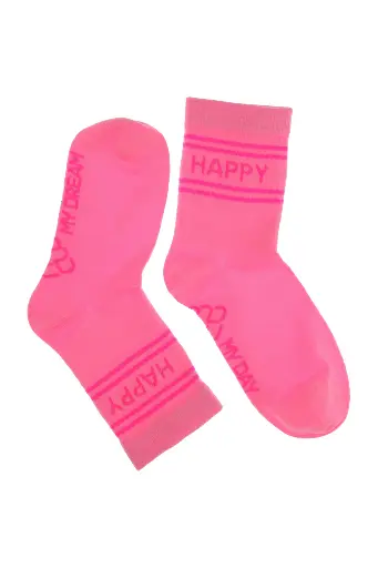 MDMD - Neon Happy Pink Socken