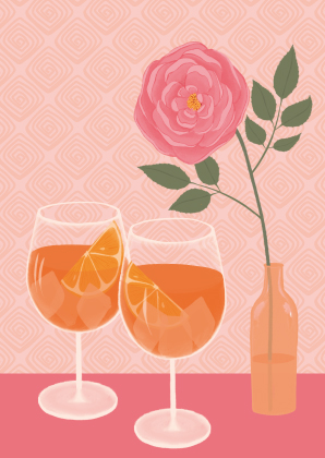 [ts6047] Nobis Design - Postkarte - Toni Starck - Aperitivo