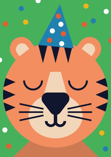 [df510] Nobis Design - Postkarte - Designfräulein - Funny Faces Tiger