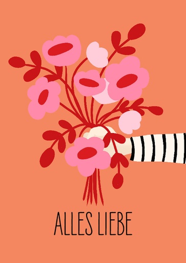 [al026] Nobis Design - Postkarte - Andrea Liesert - Alles Liebe