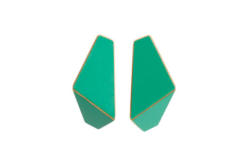 [FS-signal-green] Lisa Kroeber Jewellery Art - Earrings Folded slim - Signal Green
