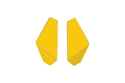 [FS-traffic-yellow] Lisa Kroeber Jewellery Art - Earrings Folded slim - Traffic Yellow