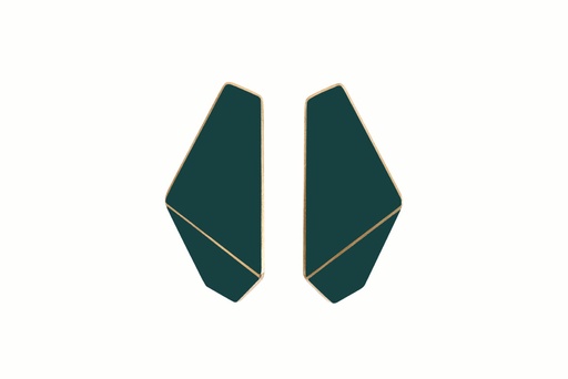 [FS-ocean-blue] Lisa Kroeber Jewellery Art - Earrings Folded slim - Ocean Blue