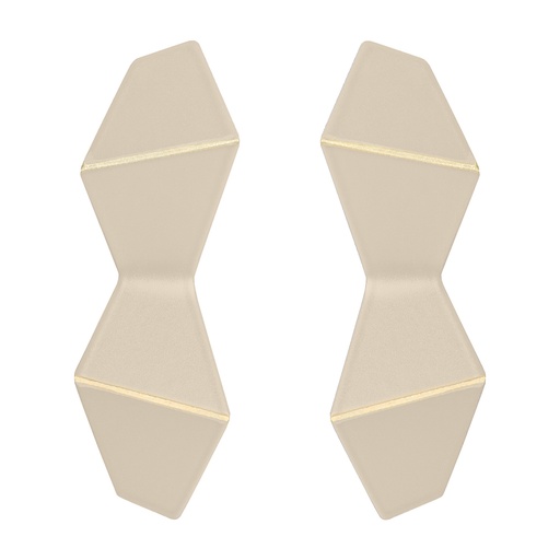 [DF-ivory] Lisa Kroeber Jewellery Art - Earrings Folded Double - Ivory