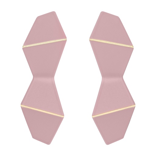 [DF-light-pink] Lisa Kroeber Jewellery Art - Earrings Folded Double - Light Pink