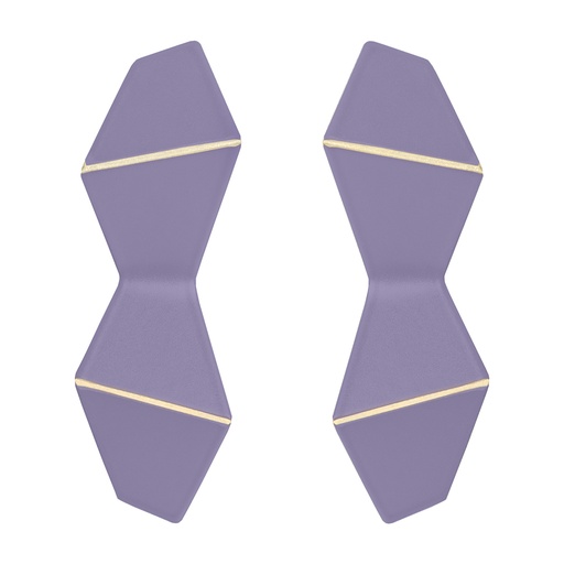 [DF-lilac] Lisa Kroeber Jewellery Art - Earrings Folded Double - Lilac