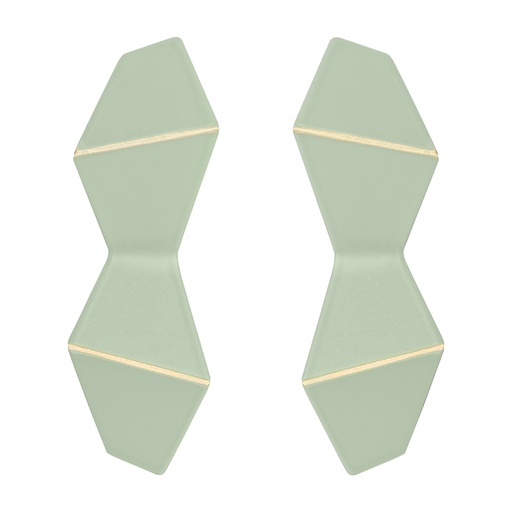 [DF-pastel-green] Lisa Kroeber Jewellery Art - Earrings Folded Double - Pastel Green