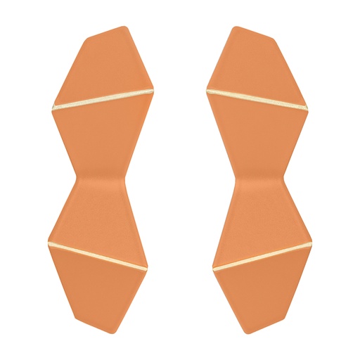 [DF-pastel-orange] Lisa Kroeber Jewellery Art - Earrings Folded Double - Pastel Orange